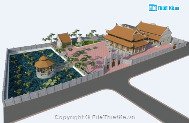 kiến trúc đình chùa,kiến trúc chùa,thiết kế chùa,Đền Thanh Vân,Chùa Thanh Vân